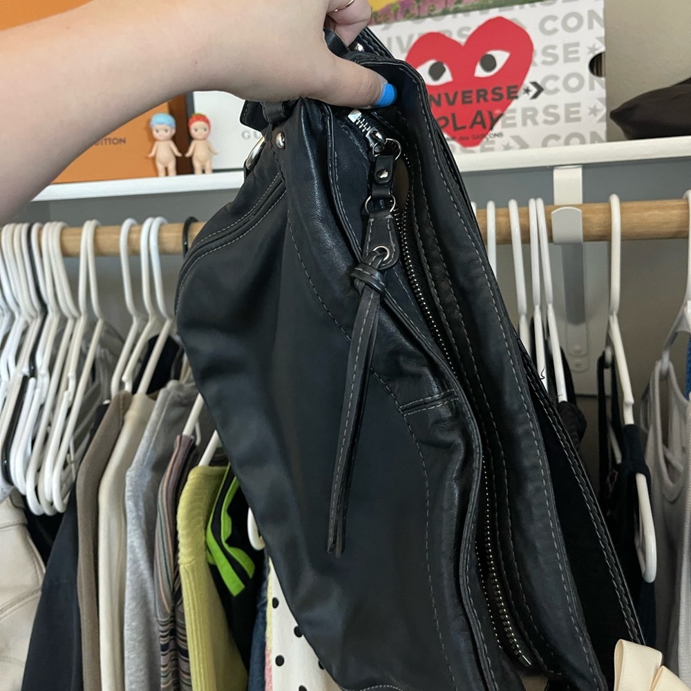Y2K Coach Black Leather Zoe Shoulder Bag - Picture 8 of 15